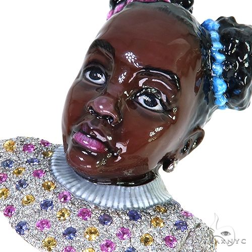 Custom Made 3D Photo Enamel Diamond Pendant 67862 - Image 3