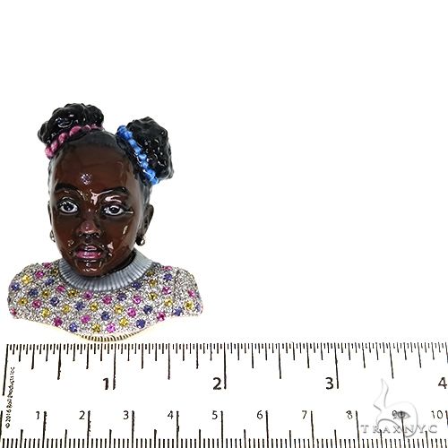 Custom Made 3D Photo Enamel Diamond Pendant 67862 - Image 5