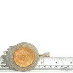 Custom Made '50 Pesos' 3 Row Diamond Frame With Drip Underneath 66489 - Image 6