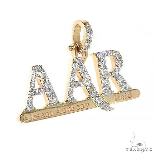 Custom Made 'AAR' Diamond Pendant 66703 - Image 2