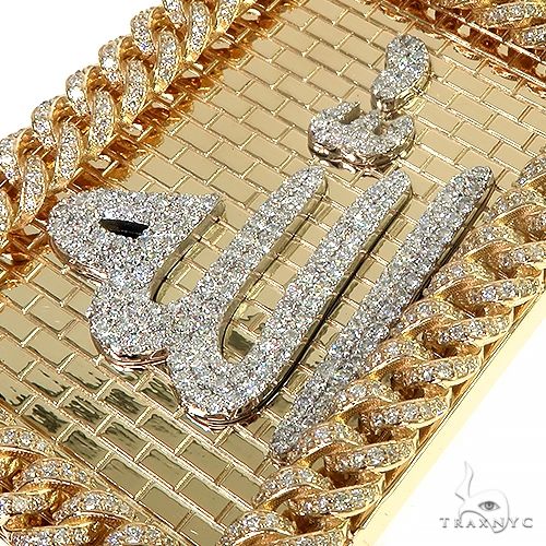 Custom Made Allah Diamond Miami Cuban Frame Pendant 66709 - Image 4