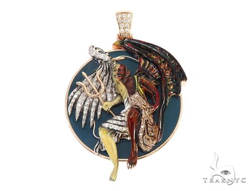 Custom Made Angel and Demon Diamond Pendant 64564 - Image 1