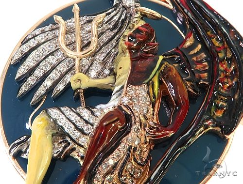 Custom Made Angel and Demon Diamond Pendant 64564 - Image 4