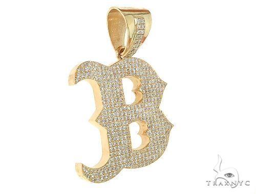 Custom Made B Initial Diamond Pendant 66085 - Image 2