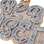 Custom Made B2B Yosett Baguettes Diamond Pendant 67912 - Image 3