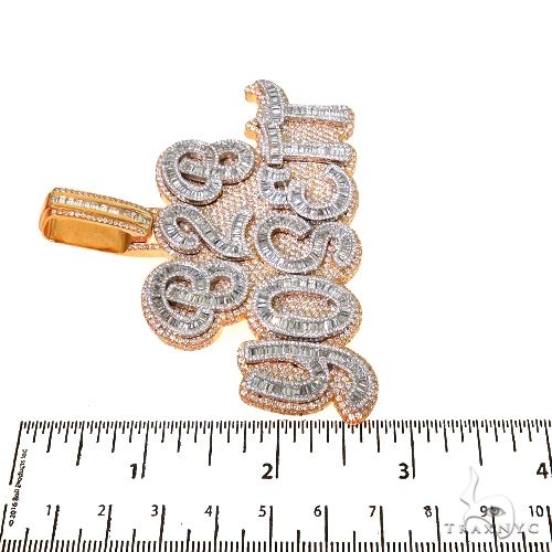 Custom Made B2B Yosett Baguettes Diamond Pendant 67912 - Image 6