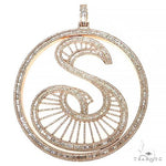 Custom Made Baguette Diamond  Initial 'S' Pendant 68044 - Image 1