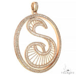 Custom Made Baguette Diamond  Initial 'S' Pendant 68044 - Image 2