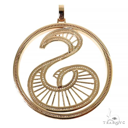 Custom Made Baguette Diamond  Initial 'S' Pendant 68044 - Image 4