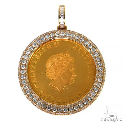 Custom Made Baguette Diamond Coin Frame For Limited Edition - 2 oz Fine gold Coin 67116 - Image 1