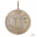 Custom Made Baguette Diamond 'OPF' Pendant 68021 - Image 1