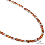 Custom Made Barrel Lock Sapphire Diamond Tennis Chain 67478 - Image 2