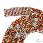 Custom Made Barrel Lock Sapphire Diamond Tennis Chain 67478 - Image 3