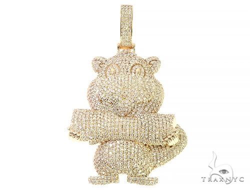 Custom Made Beaver Diamond Pendant 65746 - Image 1