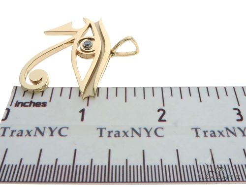 Custom Made Bezel Diamond Eye of Horus Pendant Egyptian Evil Eye 63812 - Image 7