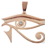 Custom Made Bezel Diamond Eye of Horus Pendant Egyptian Evil Eye 65130 - Image 1