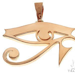 Custom Made Bezel Diamond Eye of Horus Pendant Egyptian Evil Eye 65130 - Image 3