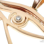 Custom Made Bezel Diamond Eye of Horus Pendant Egyptian Evil Eye 65130 - Image 4