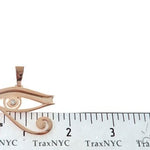 Custom Made Bezel Diamond Eye of Horus Pendant Egyptian Evil Eye 65130 - Image 6