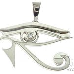 Custom Made Bezel Diamond Eye of Horus Pendant Egyptian Evil Eye 65131 - Image 1