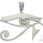 Custom Made Bezel Diamond Eye of Horus Pendant Egyptian Evil Eye 65131 - Image 3