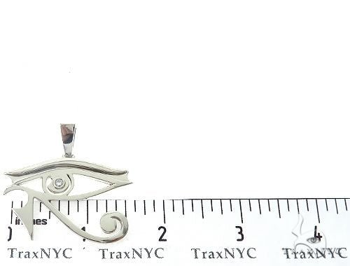 Custom Made Bezel Diamond Eye of Horus Pendant Egyptian Evil Eye 65131 - Image 6