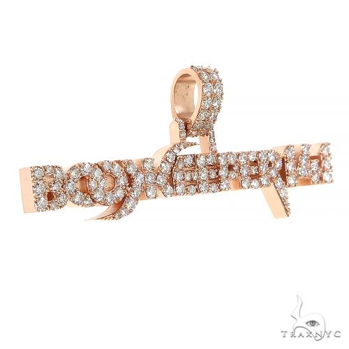 Custom Made 'Book Keeper' Logo Diamond Pendant 68716 - Image 2