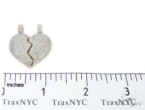 Custom Made Broken Heart Diamond Pendant 65655 - Image 10