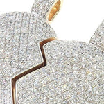 Custom Made Broken Heart Diamond Pendant 65655 - Image 5