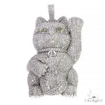 Custom Made Chinese Lucky Cat Diamond Pendant 66600 - Image 1