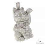 Custom Made Chinese Lucky Cat Diamond Pendant 66600 - Image 2