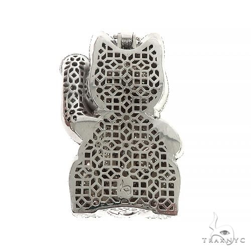 Custom Made Chinese Lucky Cat Diamond Pendant 66600 - Image 3