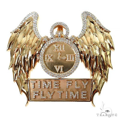 Custom Made Time Fly Diamond Pendant 67607 - Image 1