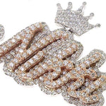 Custom Made Crown Name Diamond Pendant 67250 - Image 3