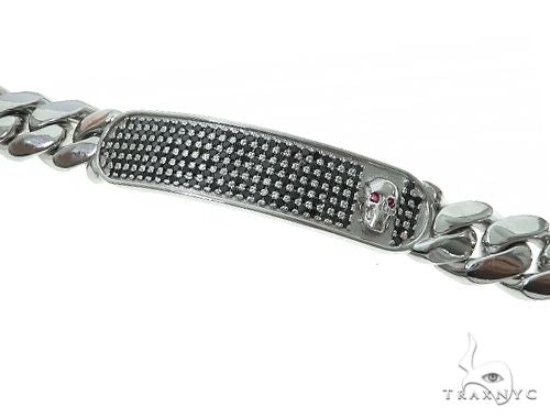 Custom Made Cuban ID Skull Bracelet 65790 - Image 2