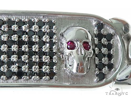 Custom Made Cuban ID Skull Bracelet 65790 - Image 3