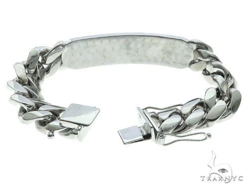 Custom Made Cuban ID Skull Bracelet 65790 - Image 5