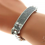 Custom Made Cuban ID Skull Bracelet 65790 - Image 6