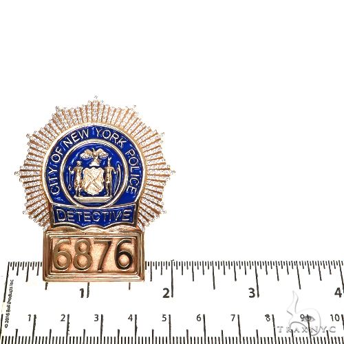Custom Made Detective Badge Diamond Pendant 67776 - Image 5