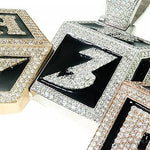 Custom Made Diamond 3 Blocks 730 Pendant 65784 - Image 4