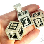 Custom Made Diamond 3 Blocks 730 Pendant 65784 - Image 7