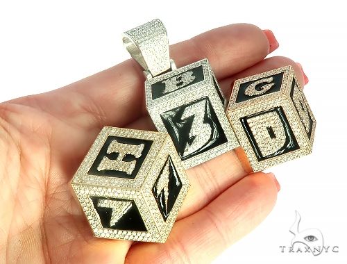 Custom Made Diamond 3 Blocks 730 Pendant 65784 - Image 7