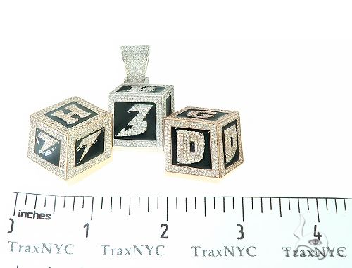 Custom Made Diamond 3 Blocks 730 Pendant 65784 - Image 8