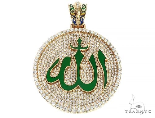 Custom Made Diamond Allah Islam Pendant 65486 - Image 1
