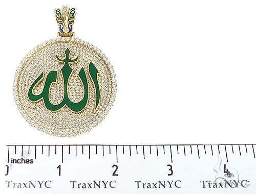 Custom Made Diamond Allah Islam Pendant 65486 - Image 7