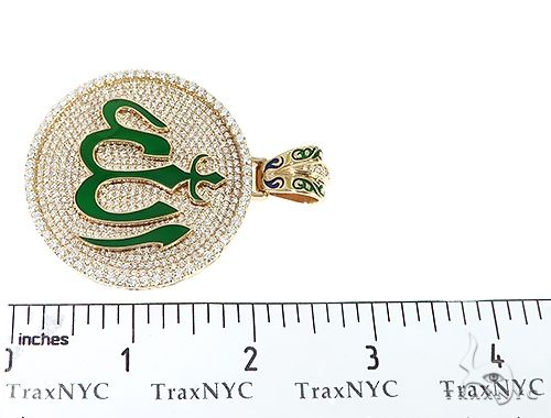 Custom Made Diamond Allah Islam Pendant 65486 - Image 8