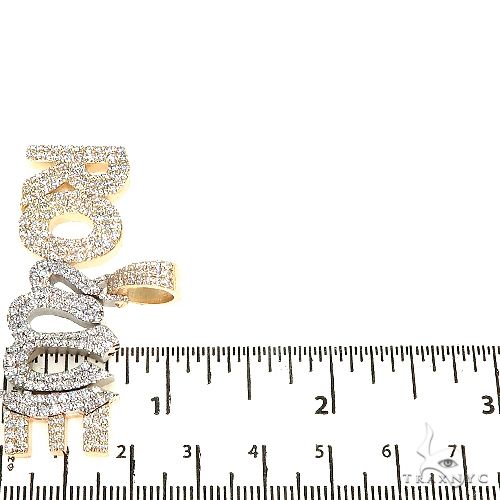 Custom Made Diamond Allah Symbol 'ROWE' Name Pendant 67213 - Image 6