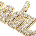 Custom Made Diamond Baguette Name Pendant 67190 - Image 3