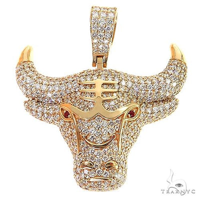 Custom Made Diamond Bull Pendant 68668 - Image 1