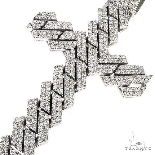 Custom Made Diamond Cuban Link Cross Pendant 67059 - Image 3